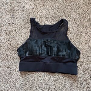 ZYIA Black Textured Sports Bra